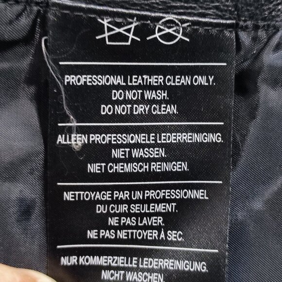 Harley-Davidson rider leather vest men's sz XL black with orange graphic design - Picture 8 of 14